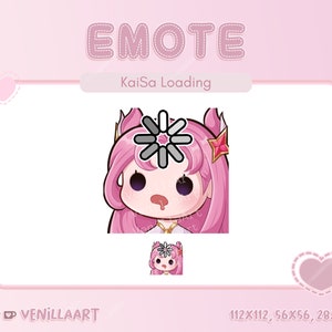 Star Guardian Kaisa Emote for Twitch Streamers/Discord/Youtube - Ready to use | Kawaii Loading Buffer Thinking emote