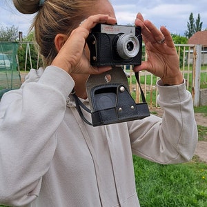 Black Vintage Chema 8M camera, Russian Vintage Photography Gear, Retro Style Analog Camera, Antique Camera Surprise, Vintage Camera Gifts