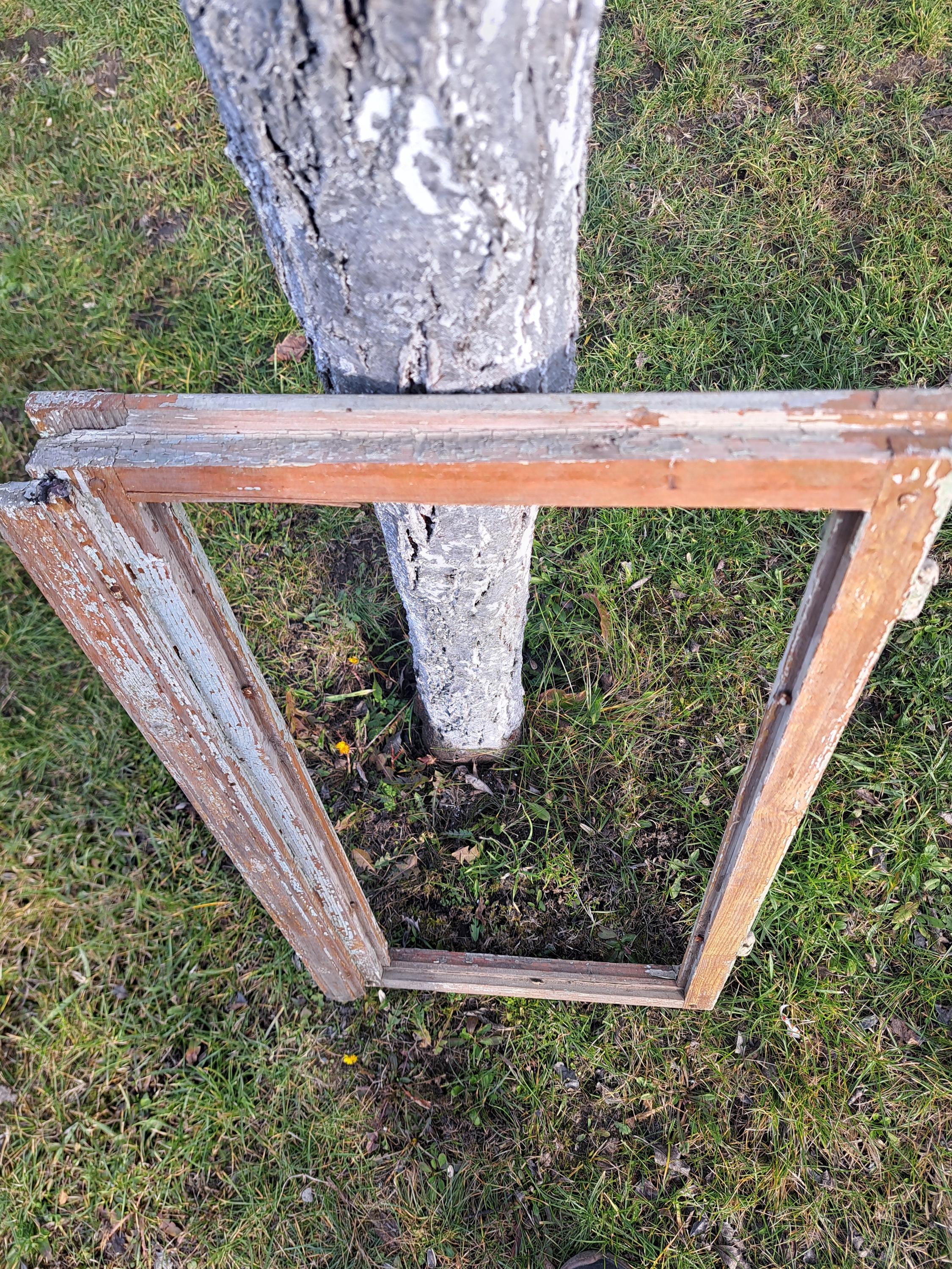 Vintage Farmhouse Brown Wooden Window Frame Wall Decor, Rustic Window ...