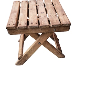 Hungarian Brown Primitive Handmade Farmhouse Rustic Small Wooden Milking Stool,  Antique Stool, Vintage wooden bench, Old wooden chairs