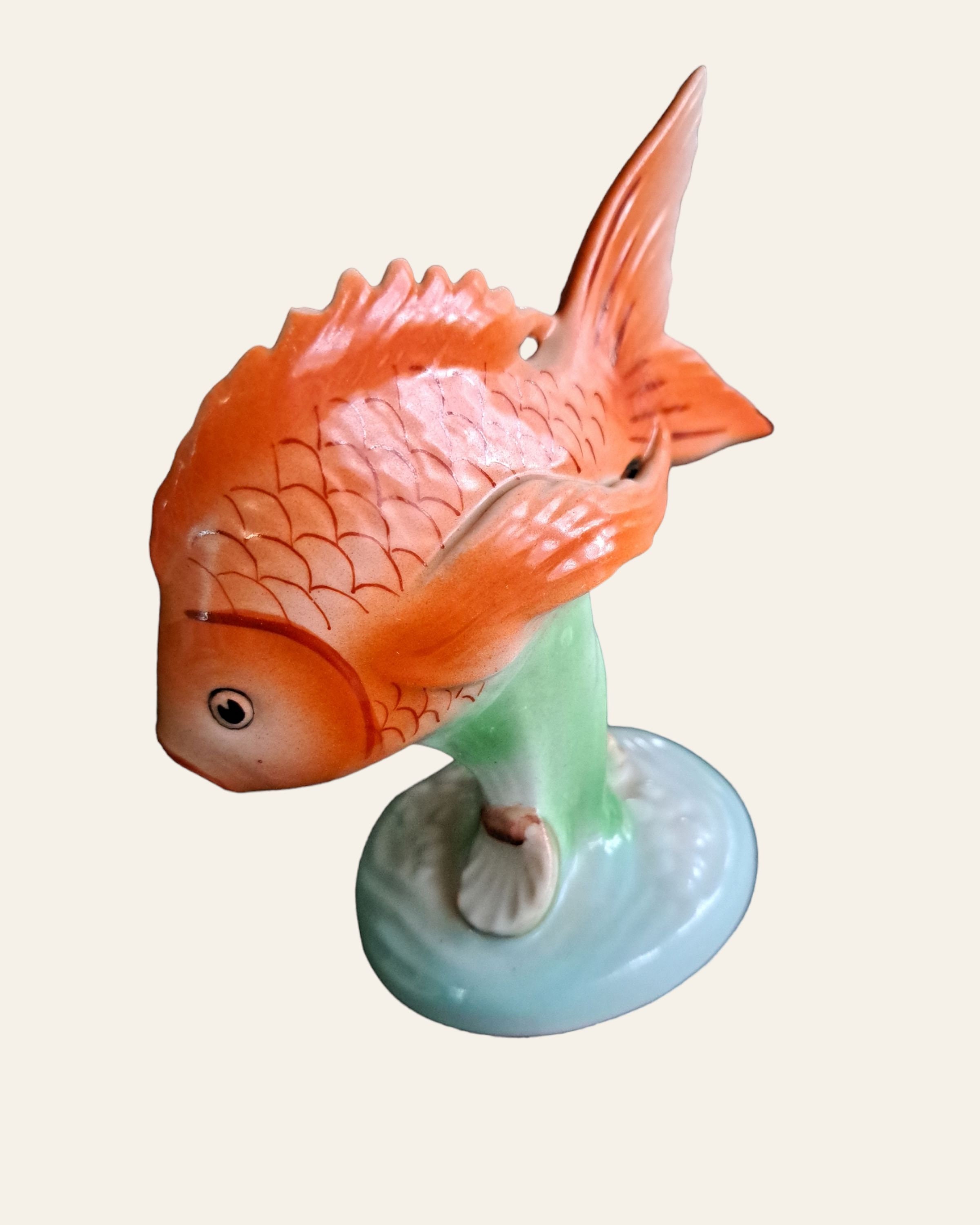 Vintage Hand Painted Porcelain Fish Figurines, Personalized Gift ... - Personalized Porcelain Goldfish Bowls Online Ordering