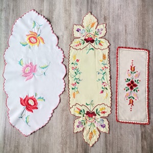 刺繍の国ハンガリーの可愛いお花のテーブルクロス150×156cm ge