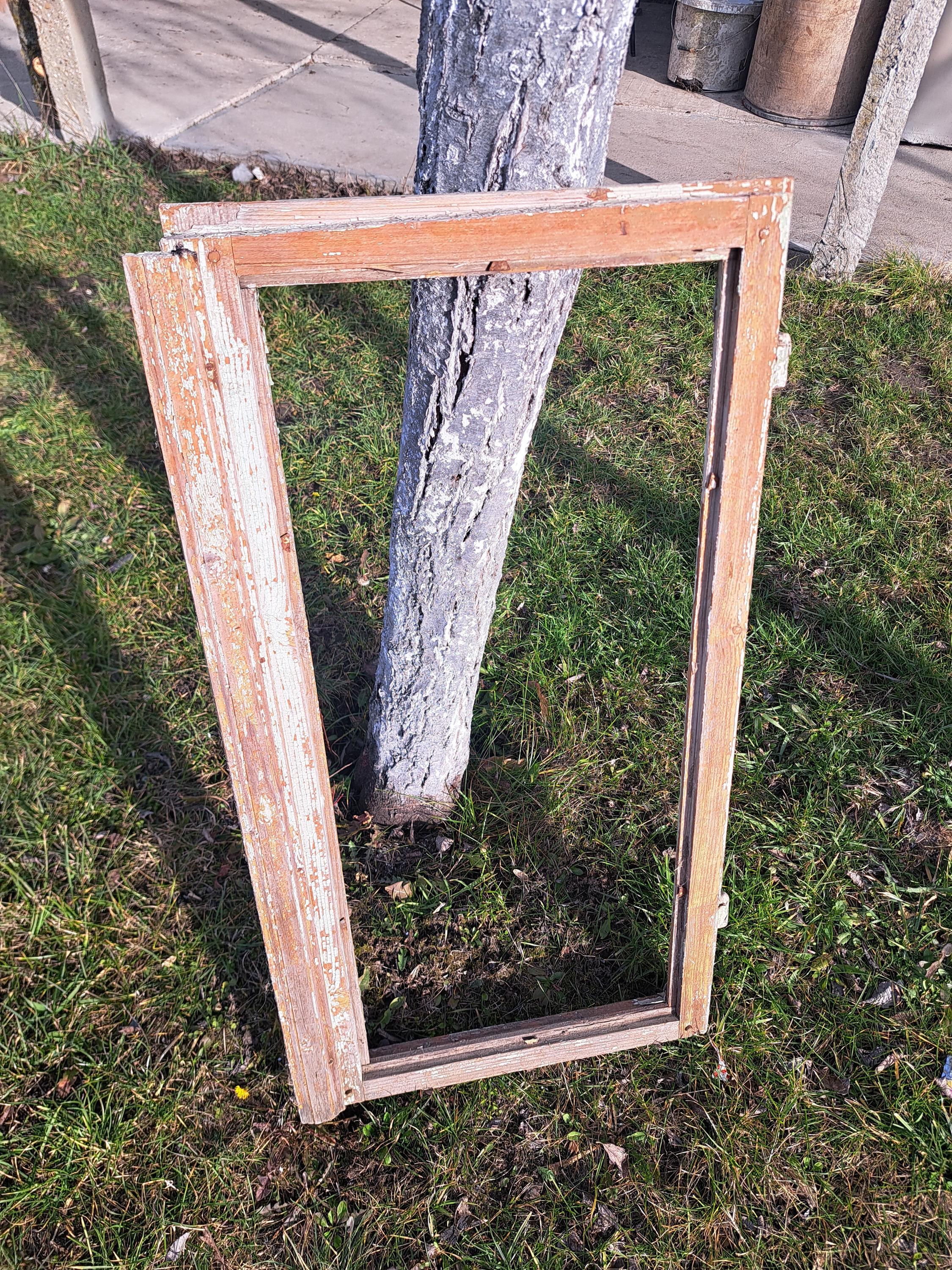Vintage Farmhouse Brown Wooden Window Frame Wall Decor, Rustic Window ...