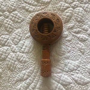 Vintage handcrafted Nutcracker Walnut Wood Danish Scandinavian 1960s
