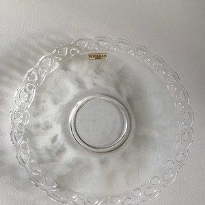 Vintage Kosta Boda glass plate engraved flowers Art Craftmanship Rare Find Sweden Swedish 1970s