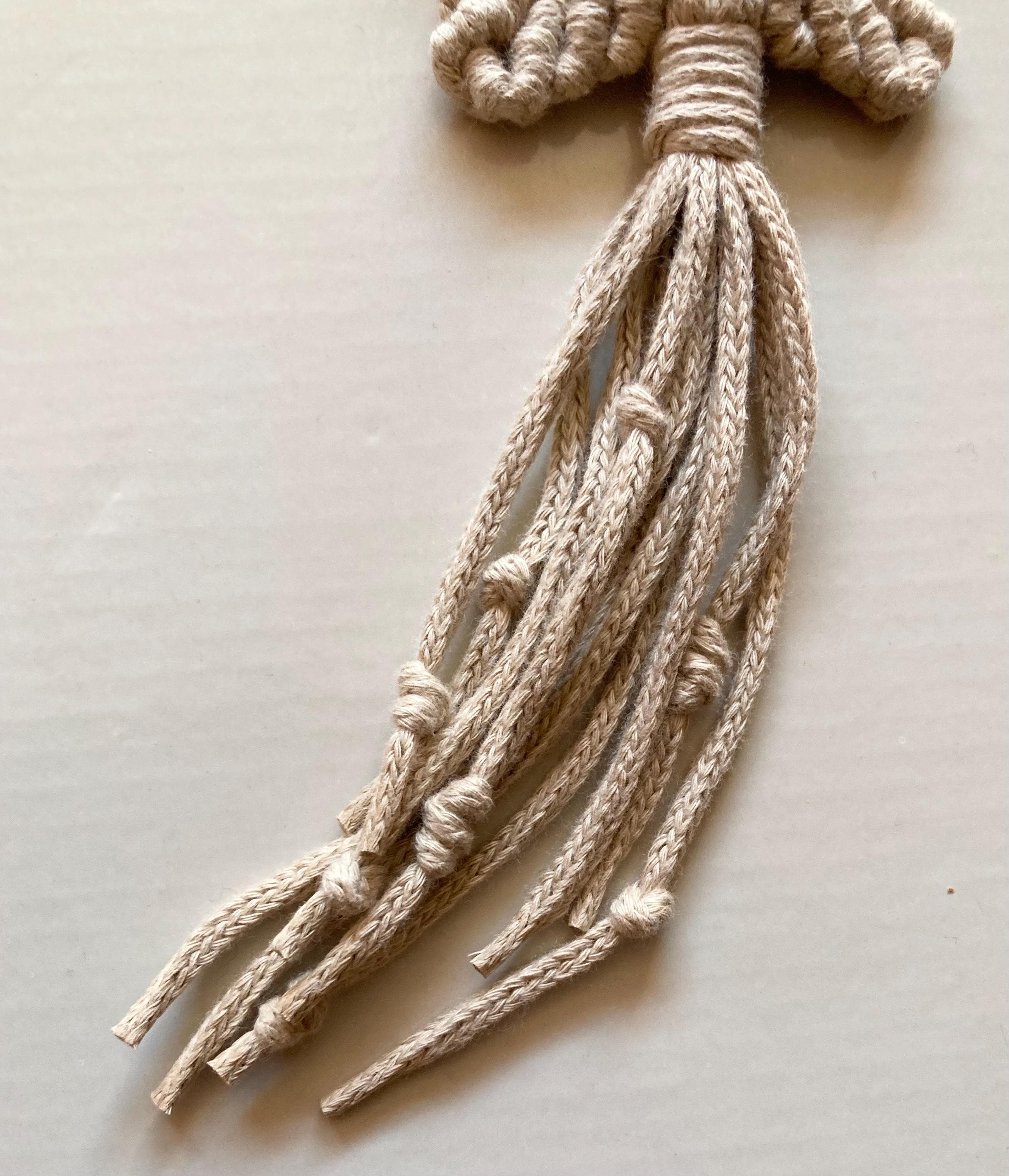 Beige Macrame Star: Boho, window/door hanging, teacher gift, accessory.