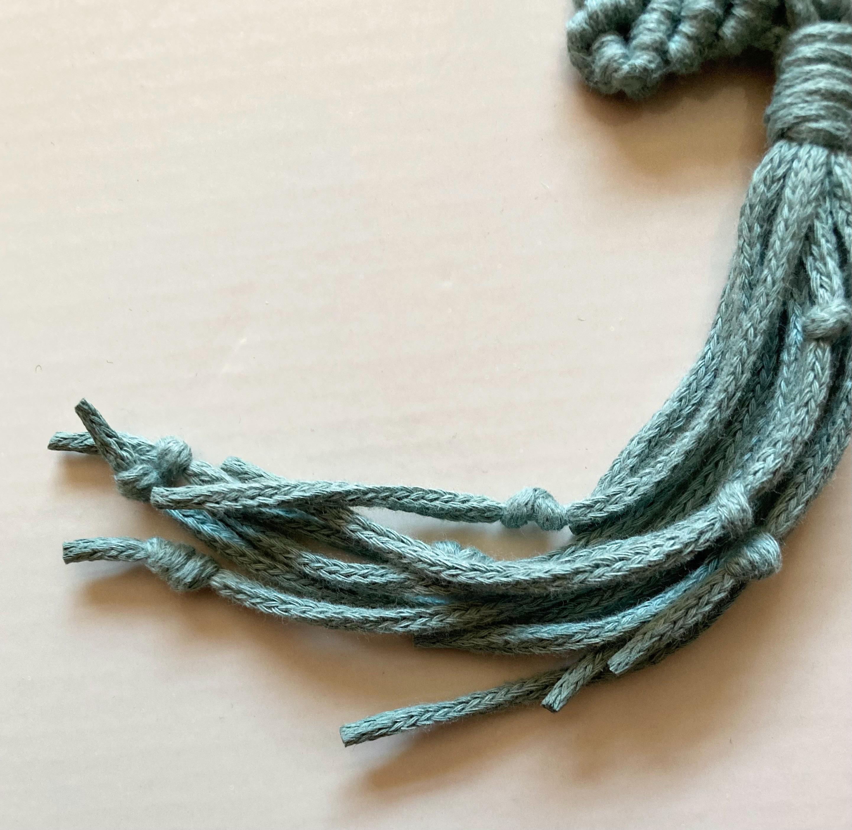 Sage Green Macrame Star Hanging Decoration: Boho Decor, window/door accessory, teacher gift.