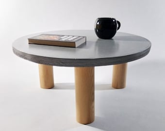 Coffee Table | Concrete Table | Handmade Furniture | Concrete Table | Side Table | Round Coffee Table | Industrial Home Decor