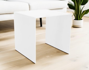 White Coffee Table | White Metal Coffee Table | Modern Coffee Table | Metal Side Table | Coffee Table