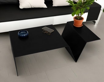 Black Metal Coffee Table | Modern Coffee Table | Coffee Table | Black Coffee Table