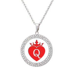 Queen Of Hearts Crown Necklace, QOH Chain, Raceplay Gift, Bleached, Bleachbunny, BWC, Interracial, White Owned, Colonized