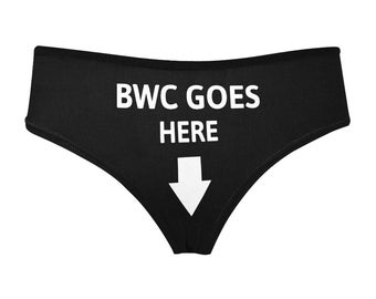 BWC Goes Here Hipster Panties, BWC Panties, Raceplay Gift, Queen Of Hearts, QOH, Bleached, Interracial, White Owned, Colonized, Bleachbunny