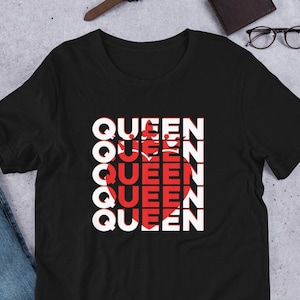 Queen Of Hearts T-Shirt, Bleached Shirt, Raceplay Gift, Bleached, Bleachbunny, BWC, QOH, Interracial, White Owned, Colonized