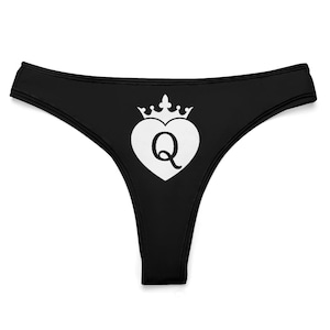 Queen Of Hearts Crown Thong, QOH Thong, Raceplay Gift, Bleached, Bleachbunny, BWC, Interracial, White Owned, Colonized