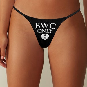 BWC Only Thong, Queen Of Hearts Panties, QOH Gift, Bleached, BWC, Raceplay, Interracial, White Owned, Colonized, Bleachbunny