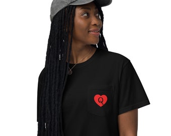 Königin der Herzen T-Shirt, QOH Pocket Shirt, BWC Pocket Shirt, Hotwife Pocket Shirt, Cuckold Pocket Shirt, Interracial Pocket Shirt