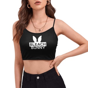 Bleachbunny Spaghetti Strap Crop Top, Bleached Crop Top, Queen Of Hearts Gift, QOH, BWC, Raceplay, Interracial, White Owned, Colonized