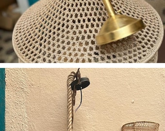 Electrical installation for crochet lamps