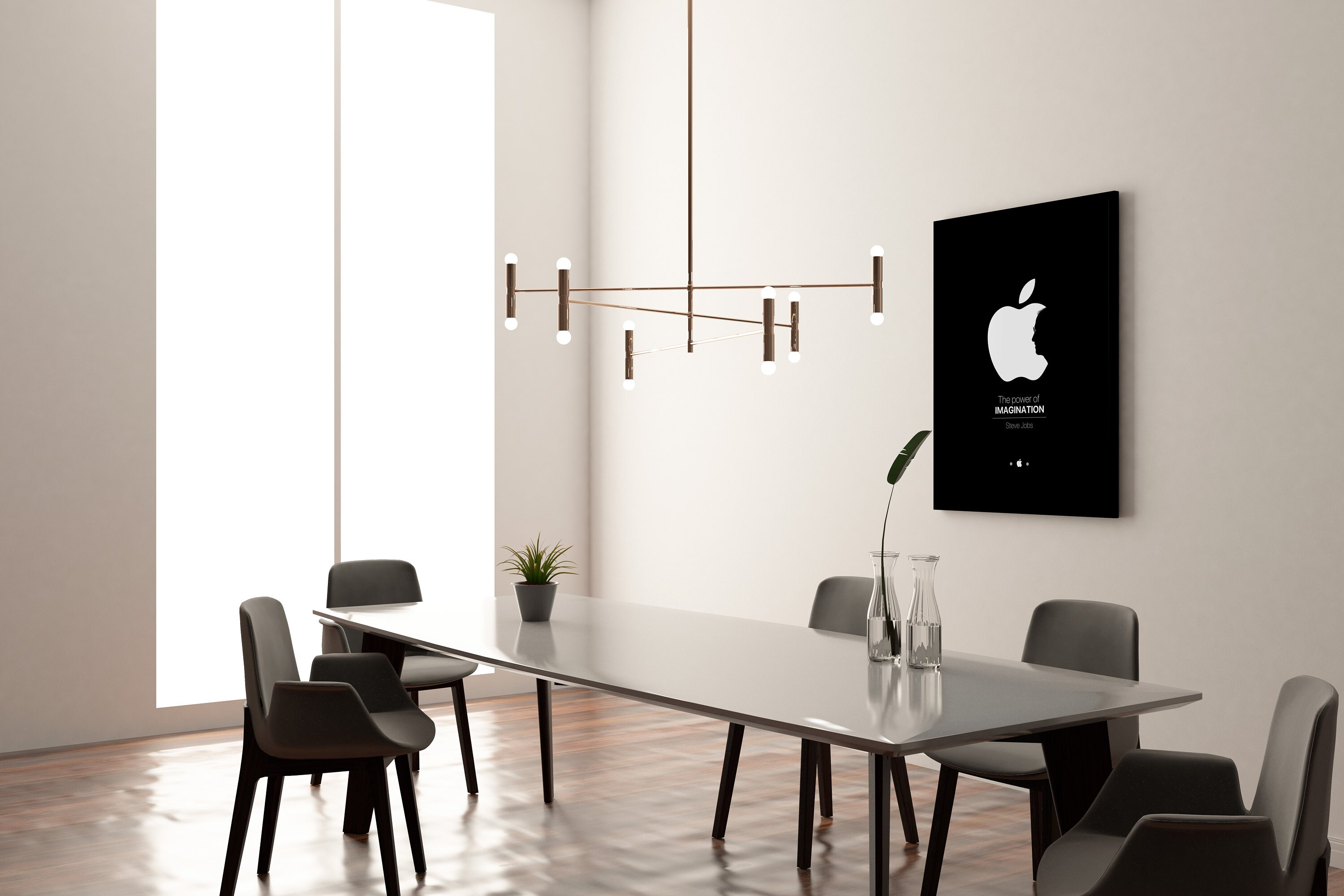 Apple Logo Poster, Geschenk für Apple Liebhaber, Motivierende Kunst