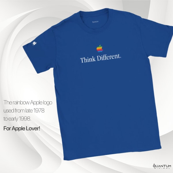 Apple Think Different, T-shirt à col rond unisexe de qualité supérieure, cadeau pour les amateurs de pommes, t-shirt homme, t-shirt, t-shirt mode