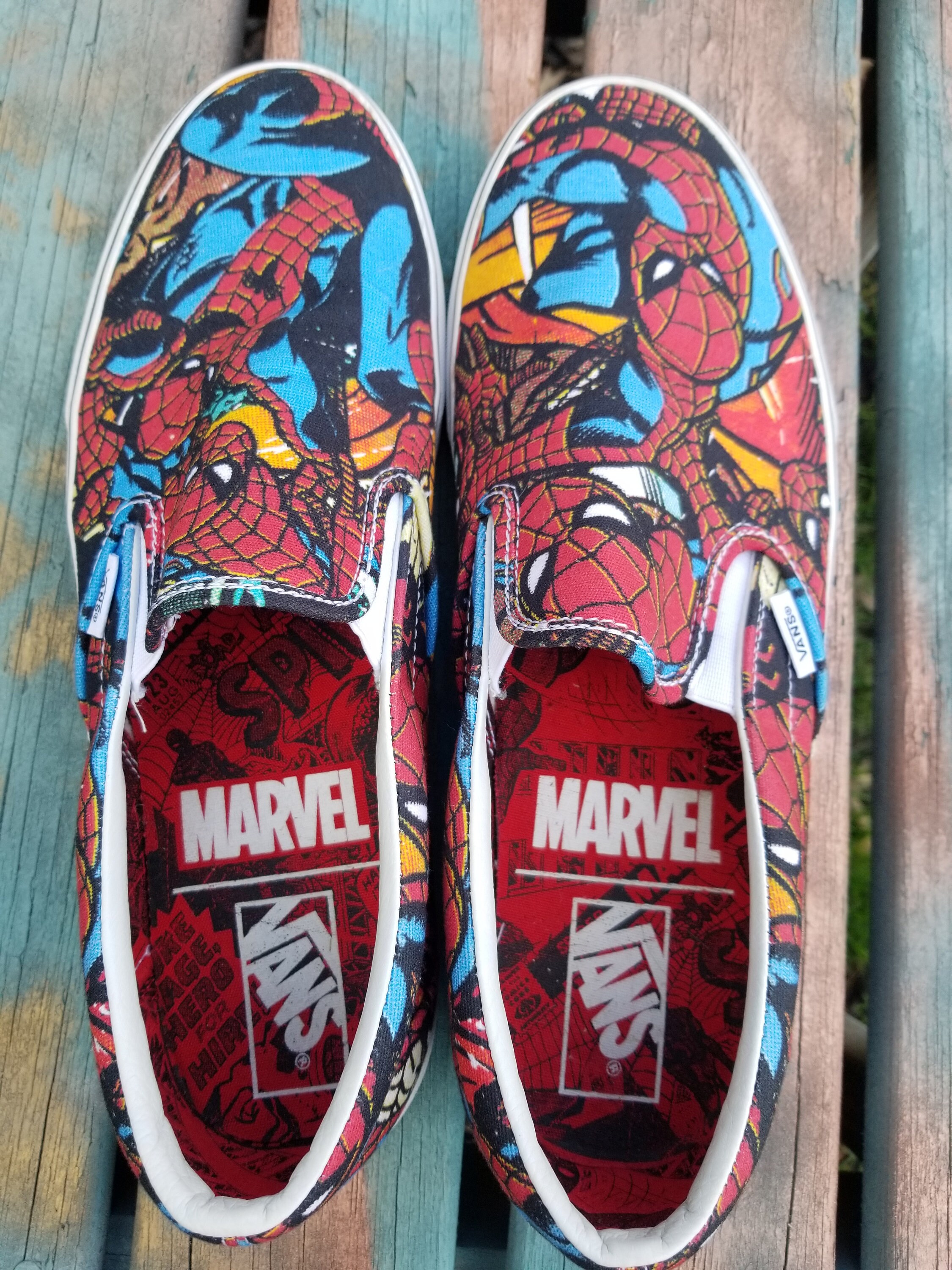 Spiderman Vans Size 12 Etsy