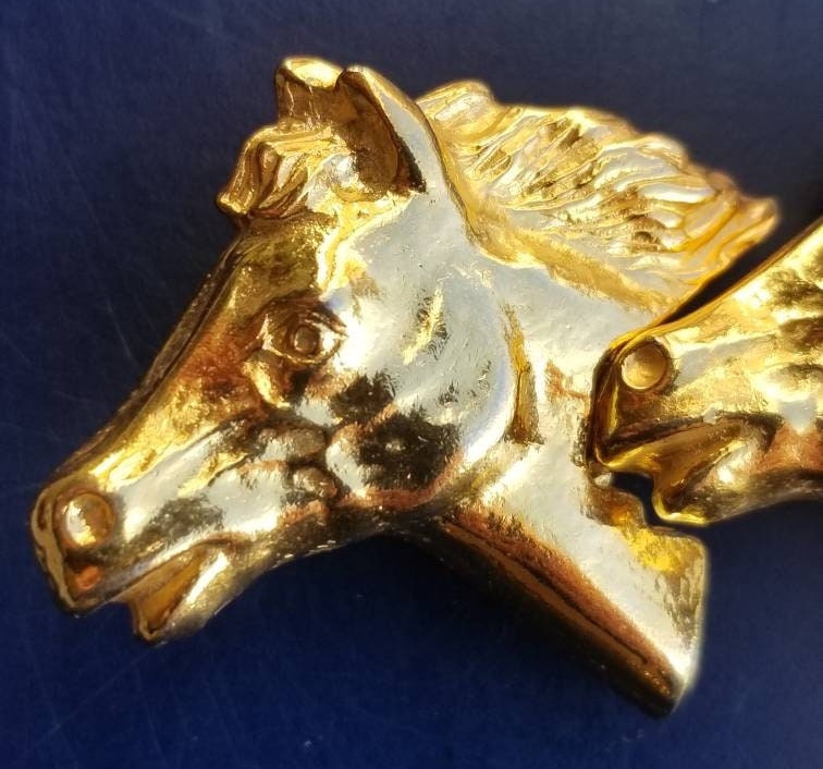 VTG‎ DOTTY SMITH Gold Kissing Ducks Belt Buckle Red Snakeskin Preppy Vtg dotty smith gold - Gem main image 2
