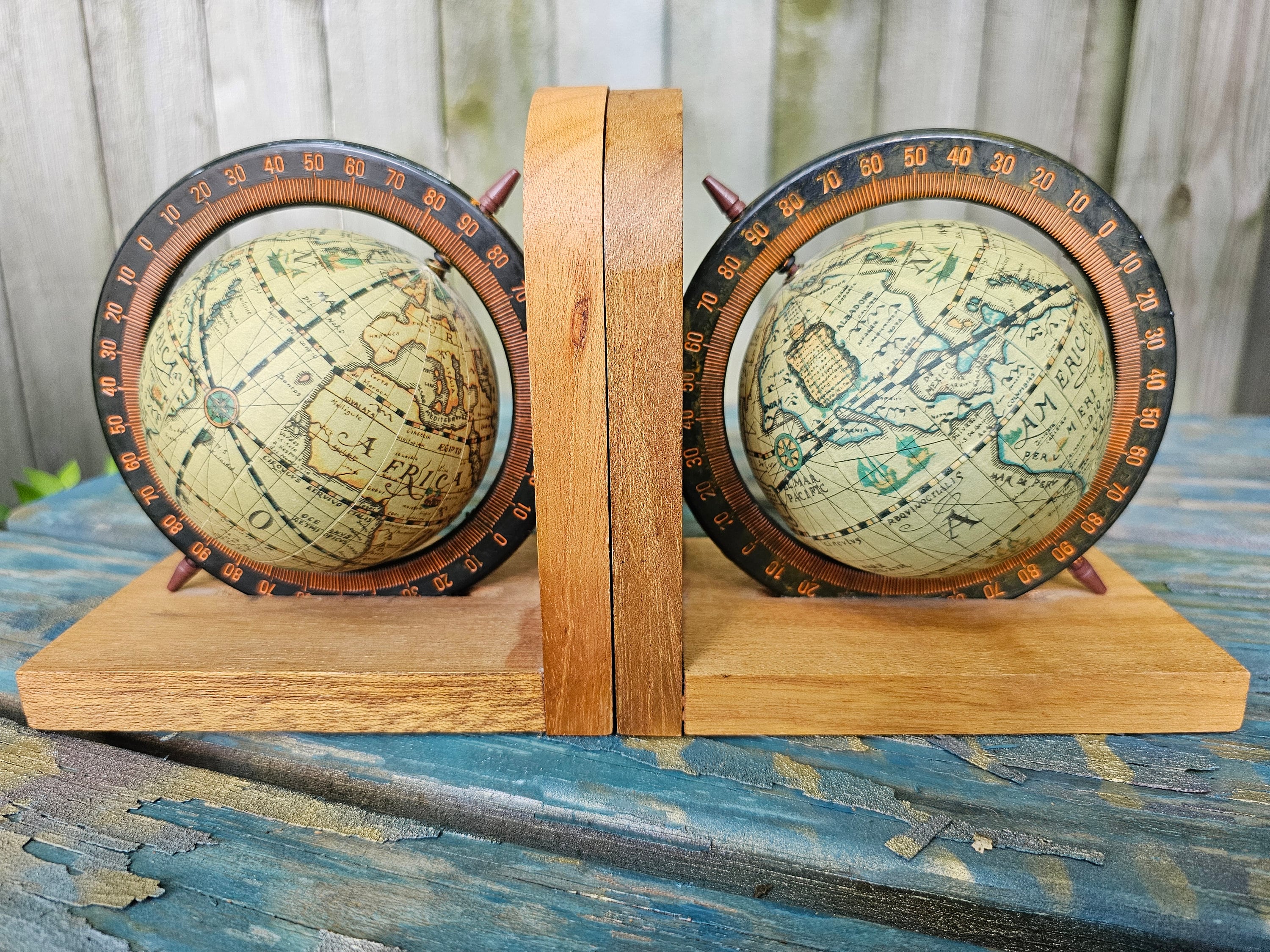 Old World Globe Bookends - Etsy