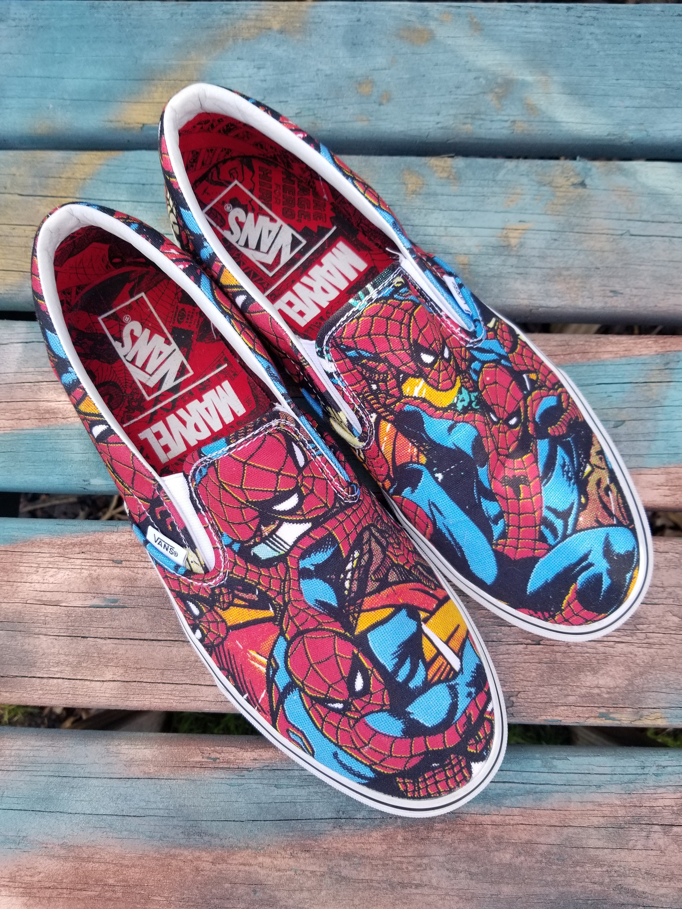 Spiderman Vans Size 12 Etsy
