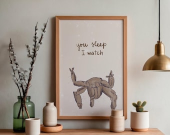 Lámina de acuarela de Rocky del proyecto Ave María / Decoración de pared de arte de ciencia ficción para fans (Póster de arte digital)