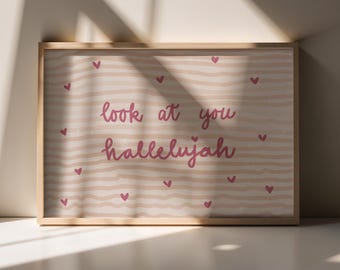 Everything Hallelujah Print, Cozy Coffee Corner Wall Art, Bieberchella (Digital Download)