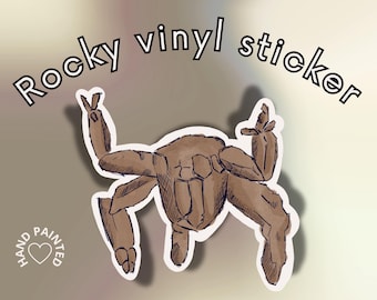 Rocky Alien Sticker – Sci-Fi Cosmic Hand Painted Vinyl sticker