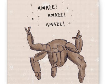 Rocky Illustration Canvas | Project Hail Mary | Matte Stretched Wall Art