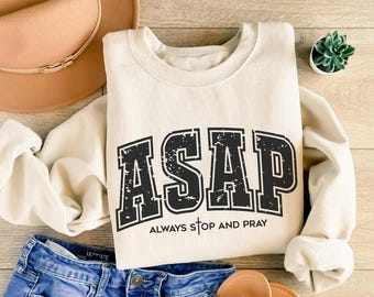 Bluza z kapturem ASAP Always Stop And Pray: Christian Crewneck