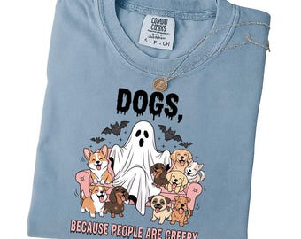 Comfort Colors Halloween Dog Shirt: Ghost Golden Retriever Mama