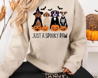 Halloween Dogs Sweatshirt: Ghost German Shepherd Sweater