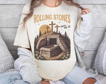 Han är uppstånden påsktröja, Rolling Stones AD 33-grafik