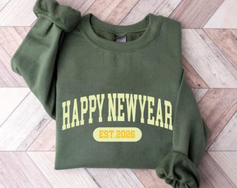 Noworoczna bluza Varsity Crewneck – niestandardowa bluza EST Year Arch