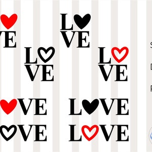 SVG Love Bundle, Amour, Saint-Valentin SVG, Mariage SVG, Fichiers de coupe, fichier traceur, Cricut, Silhouette, dxf, Anniversaire, Fiançailles