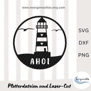 Faro SVG, file plotter, file laser, Ahoy, DXF, PNG, stampa, laseratura, taglio laser