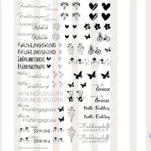 PDF template spring, candle foil, candle tattoo, water slide foil, candle sticker, DIY project
