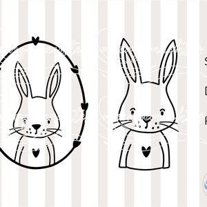 SVG Osterhase, Herzkranz, DXF Osterhase, Ostern, Cut files, Plotterdatei, Cricut, Silhouette