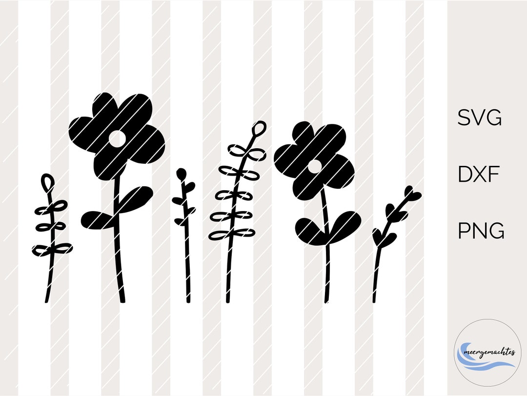 SVG Flowers, Spring, DXF, Plotter File, Cricut, Silhouette - Etsy