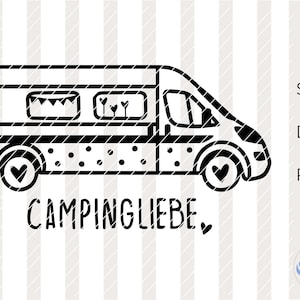 SVG Camper, DXF, camping, camping, verão, PNG, arquivo plotter, Cricut, Silhueta