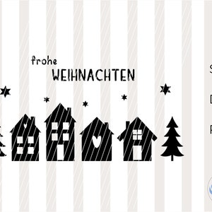 SVG houses, Christmas, winter, DXF, PNG, plotter file, Cricut, Silhouette