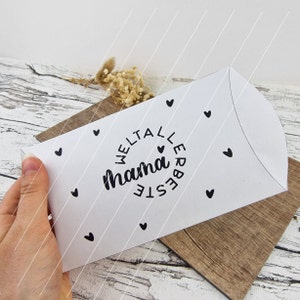 PDF Pillowbox comme cadeau de fête des mères, fête des mères, emballage