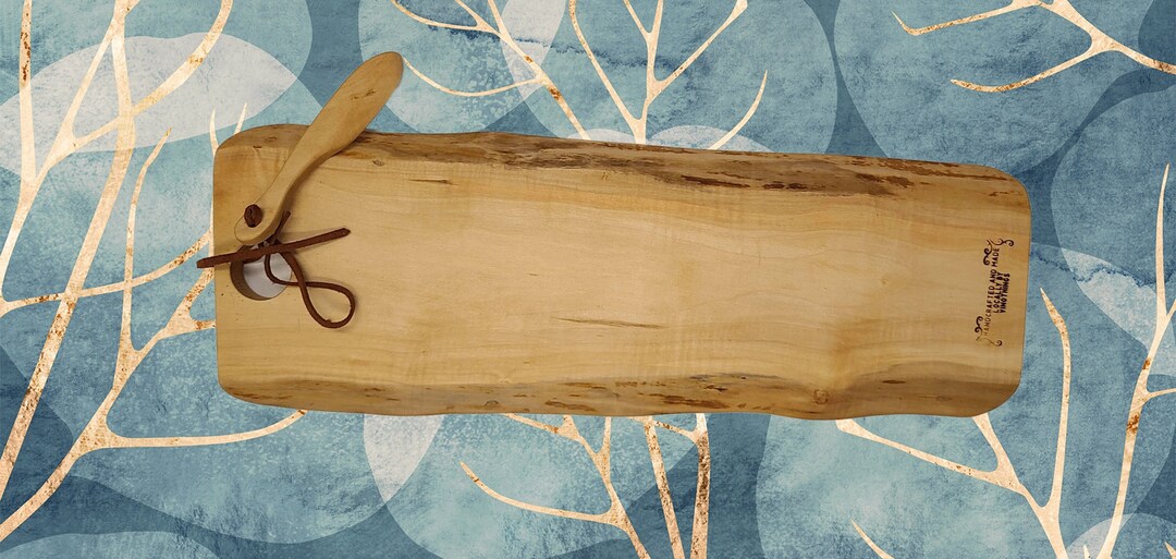 21 X 8 Maple Cheese Board With Wood Cheese Knife Etsy