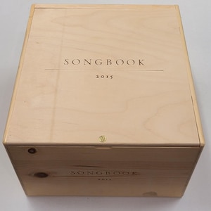 2015 Songbook 6 x 750ML Laser Engraved Wooden Wine Box With Lid - Cliff Lede Vineyards Wooden Wine Box