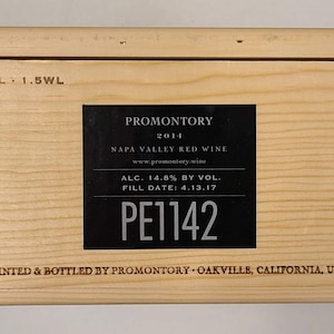 Laser Engraved 2014 Promontory 2 x 750ML Wooden Wine Boxes With Lid