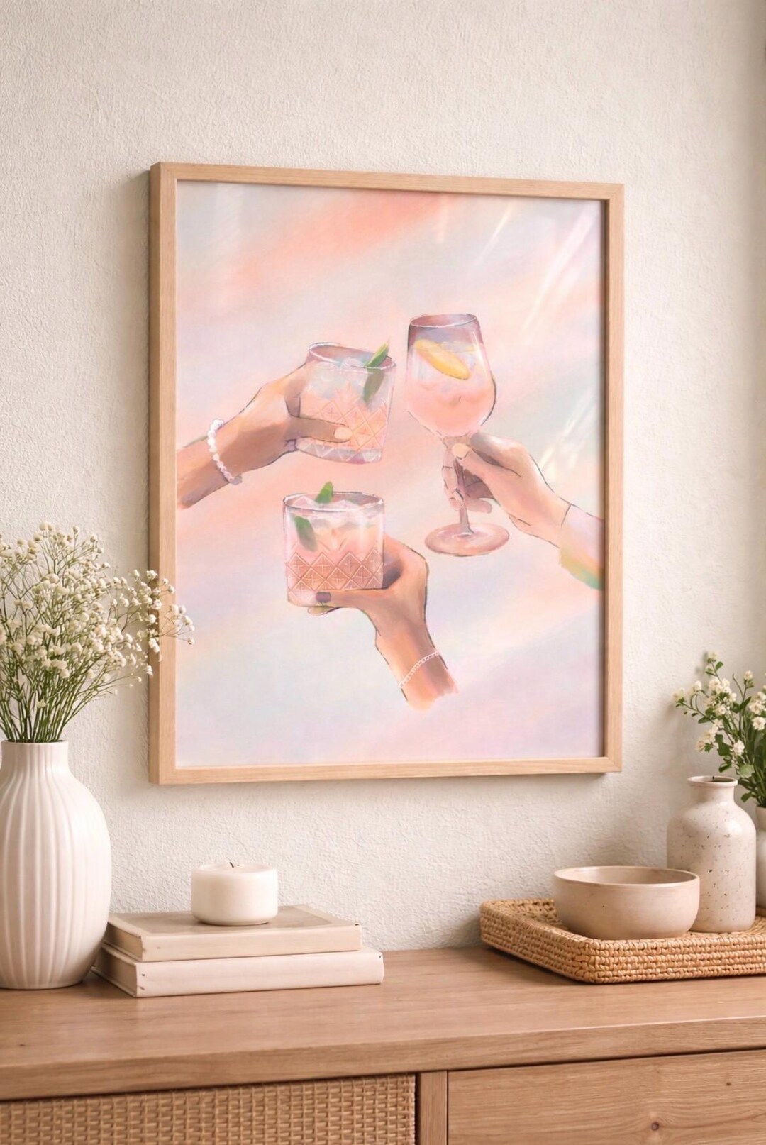 printable kitchen prints wall art, set of 6, hand... Cocktail Wall Art Printable for Home, Kitchen and and Bars - Etsy