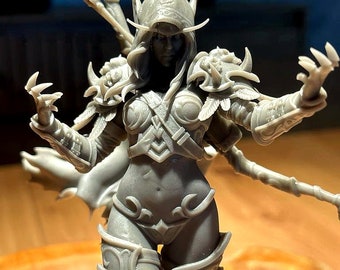 Figurine 3D Sylvanas Coursevent – Statue de Sylvanas, collection WoW